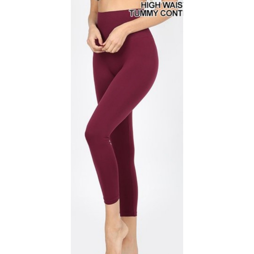 High Waist Tummy Control Capri Leggings